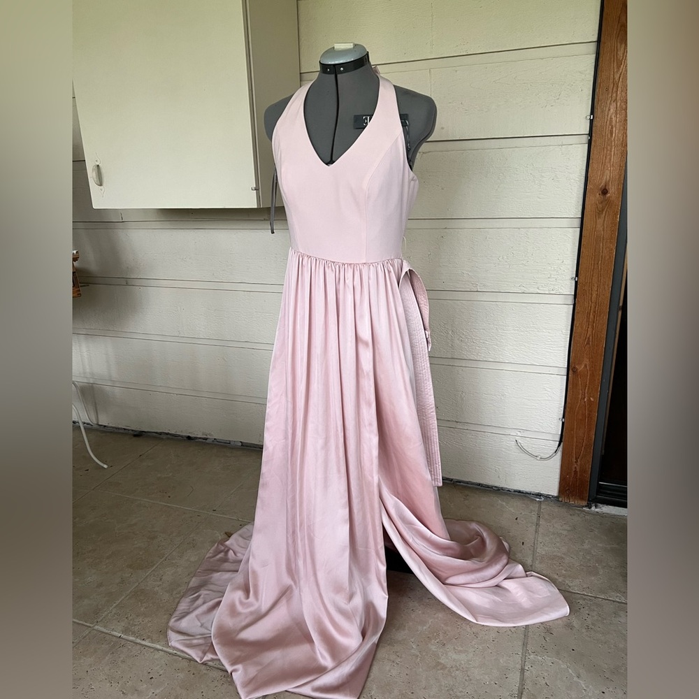 White by Vera Wang Pink Halter Dress Size 4 White Collection